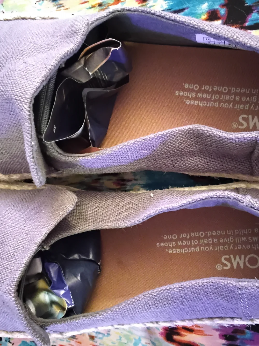 Toms Lavender Canvas Slip-On Espadrilles